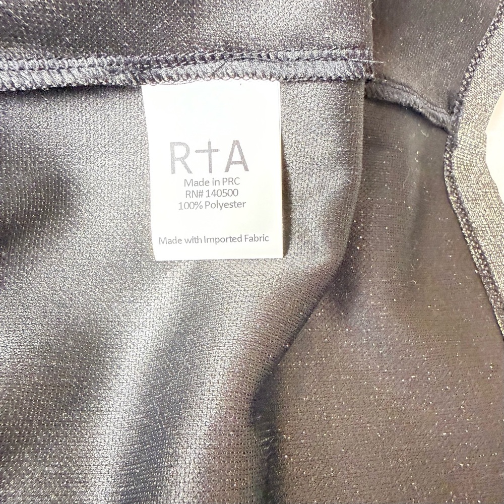 NWT RtA Disco‎ Metallic Draped Cowl Neck Sleeveless Top Silver Gold M Edgy Luxe - Picture 10 of 12
